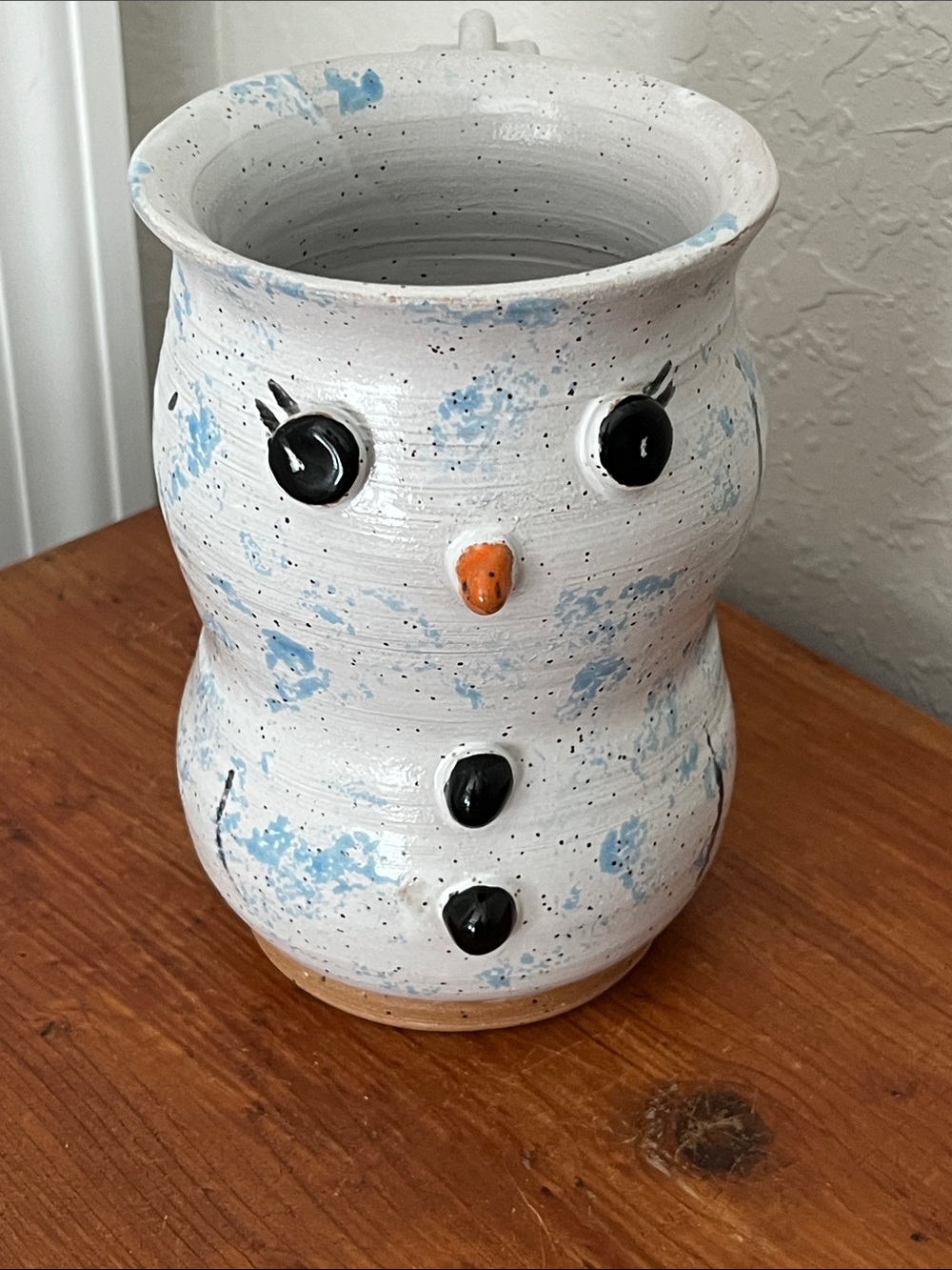 Handmade VTG Studio Art Ceramic Snowman 18oz Mug By S Cooper Awesome Gift